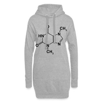 Schokolade Chemische Formel für Kakao - Hoodie-Kleid - Grau meliert - Vorne
