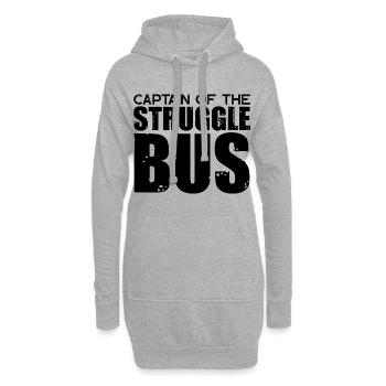 Capitaine du bus de lutte 5 - Sweat-shirt à capuche long Femme - gris chiné - Devant