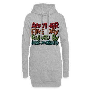 Another Fine Day Ruined By Responsibility 3 - Hoodie-Kleid - Grau meliert - Vorne