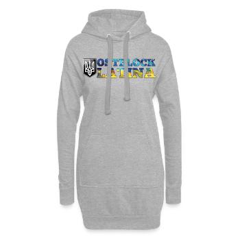Ostblock Latina Ukrainerin Ukraine Geschenk - Hoodie-Kleid - Grau meliert - Vorne