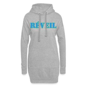 Wecker - Hoodie-Kleid - Grau meliert - Vorne