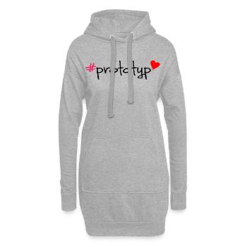 Prototype Hashtag Saying T-Shirt - Hoodie Dress - heather grey - Front