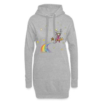 La diva bascule sur Stella - Sweat-shirt à capuche long Femme - gris chiné - Devant