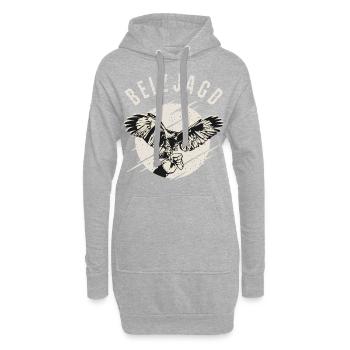 Beizjagd Falkner Falknerei falconry falcon - Hoodie-Kleid - Grau meliert - Vorne