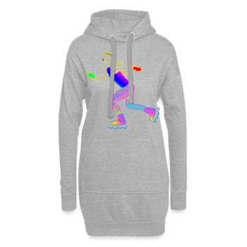 Roller Girl - Keep Rolling - Hoodie-Kleid - Grau meliert - Vorne