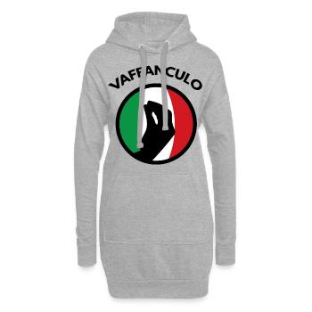 Italien - Hoodie-Kleid - Grau meliert - Vorne