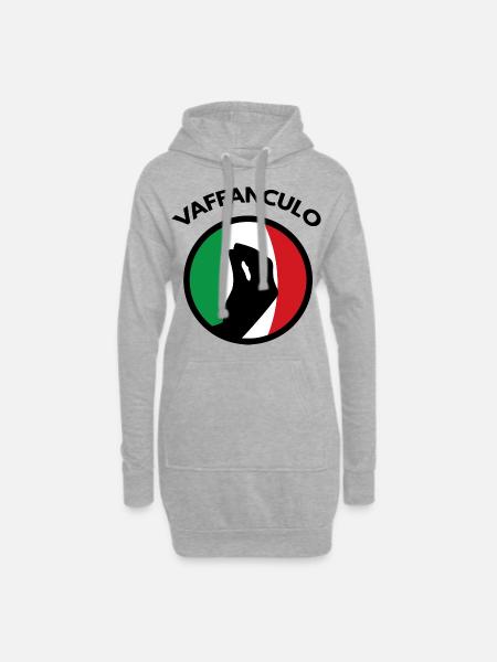Italien - Hoodie-Kleid - Grau meliert