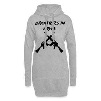 Bruderschaft der Waffen. - Hoodie-Kleid - Grau meliert - Vorne