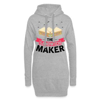 Sandwich Macher Grillen Papa BBQ Sandwich - Hoodie-Kleid - Grau meliert - Vorne