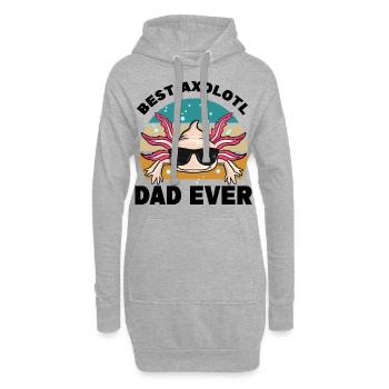 Axolotl als Haustier - Hoodie-Kleid - Grau meliert - Vorne