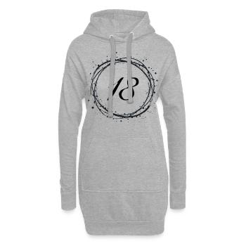 18 - Hoodie-Kleid - Grau meliert - Vorne