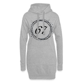 67 - Hoodie-Kleid - Grau meliert - Vorne