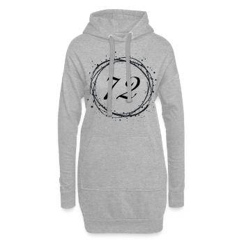 72 - Hoodie-Kleid - Grau meliert - Vorne