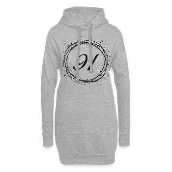 91 - Hoodie-Kleid - Grau meliert - Vorne