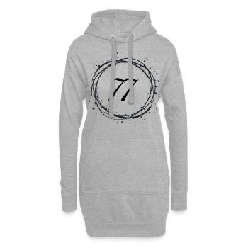 77 - Hoodie-Kleid - Grau meliert - Vorne