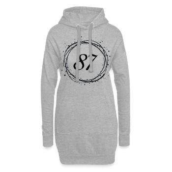 87 - Hoodie-Kleid - Grau meliert - Vorne
