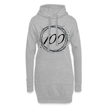 100 - Sweat-shirt à capuche long Femme - gris chiné - Devant