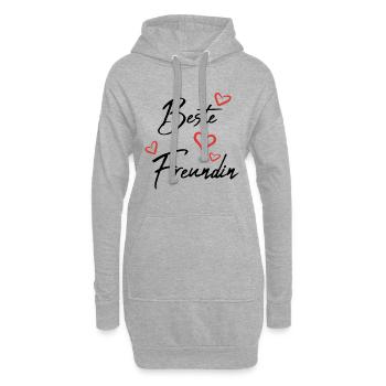 Beste Freundin - Hoodie-Kleid - Grau meliert - Vorne