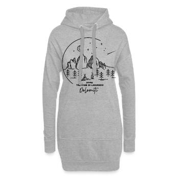 Drei Zinnen Tre Cime di Lavaredo Dolomiten Italien - Hoodie-Kleid - Grau meliert - Vorne