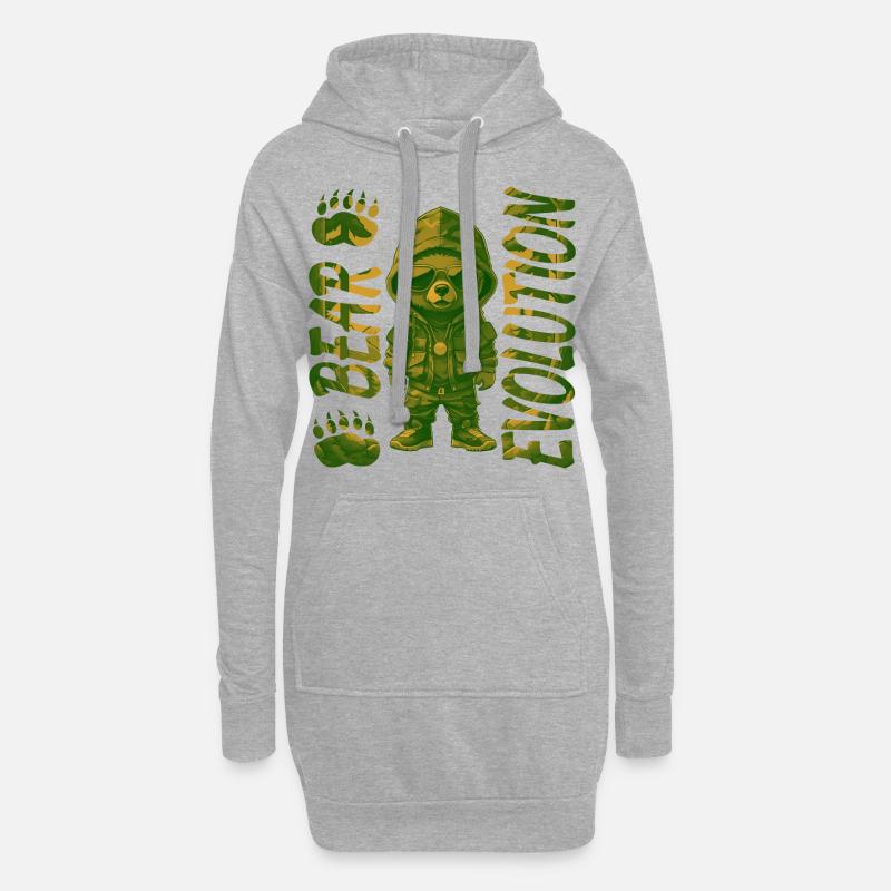 Évolution 2 - Sweat-shirt à capuche long Femme - gris chiné