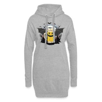 Vambier Vampire Bière Halloween Party Drôle Costume - Sweat-shirt à capuche long Femme - gris chiné - Devant