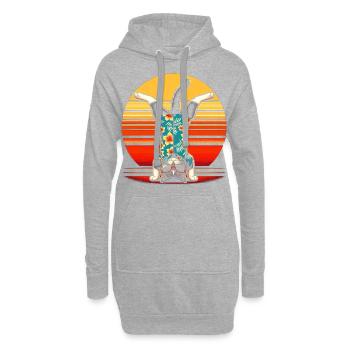 Katze Kopfstand Turnen Gymnastik Akrobatik - Hoodie-Kleid - Grau meliert - Vorne