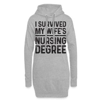 Ich Habe Den Abschluss Der Krankenpflegeschule - Hoodie-Kleid - Grau meliert - Vorne