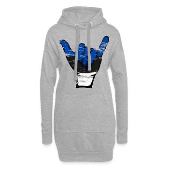 Estland Flagge Surfing Symbol used - Hoodie-Kleid - Grau meliert - Vorne