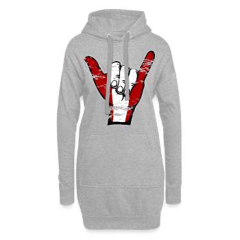 Peru Flagge Surfing Symbol used - Hoodie-Kleid - Grau meliert - Vorne