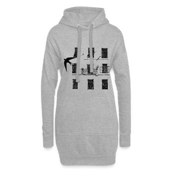 UrbanNature - Sweat-shirt à capuche long Femme - gris chiné - Devant