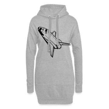 Raumschiff Spaceshuttle Astronaut Nasa Raumfahrt - Hoodie-Kleid - Grau meliert - Vorne