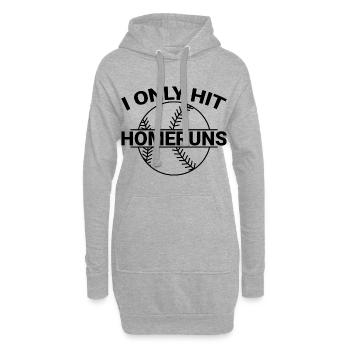 I Only Hit Homeruns - Hoodie-Kleid - Grau meliert - Vorne