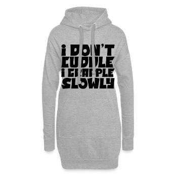 I Don't Cuddle I Grapple Slowly 4 - Hoodie-Kleid - Grau meliert - Vorne
