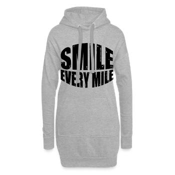 Smile Every Mile 7 - Hoodie-Kleid - Grau meliert - Vorne