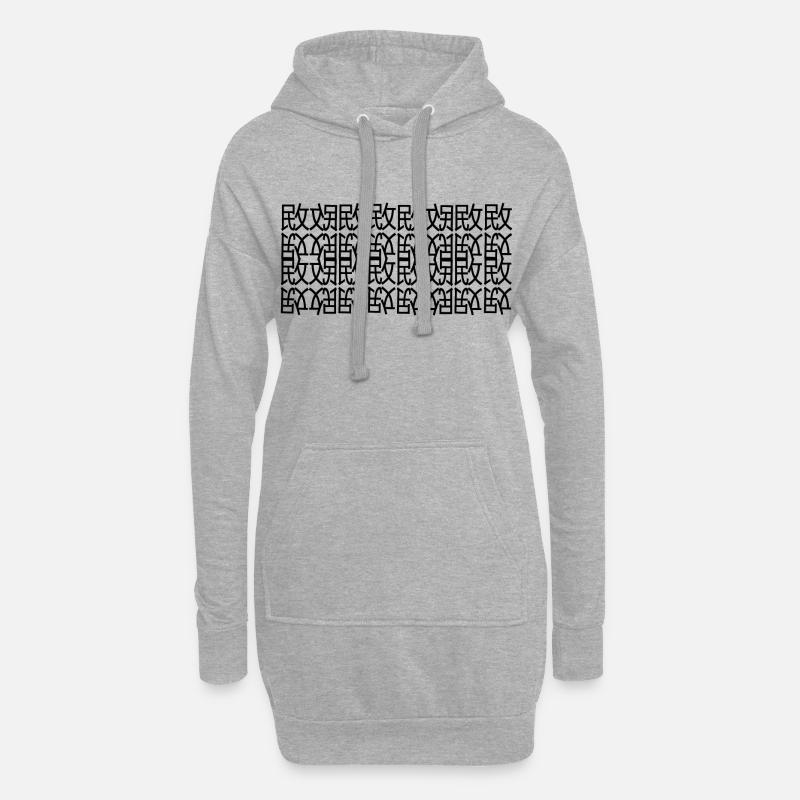 Unique - Sweat-shirt à capuche long Femme - gris chiné