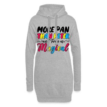 More Pan Than Peter And Twice As Magical 2 - Hoodie-Kleid - Grau meliert - Vorne