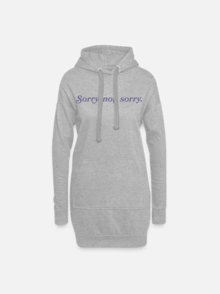 Sorry, not sorry – Frech & direkt - Hoodie-Kleid - Grau meliert