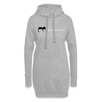 Tout ce dont vous avez besoin, c’est de moins – Minimalisme Cat - Sweat-shirt à capuche long Femme - gris chiné - Devant