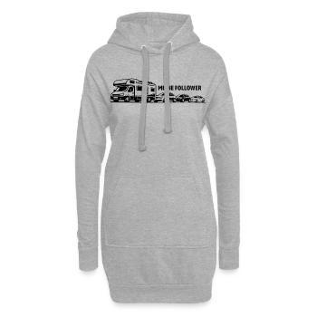 Moi et mes abonnés - Camping-car - Embouteillage - Sweat-shirt à capuche long Femme - gris chiné - Devant