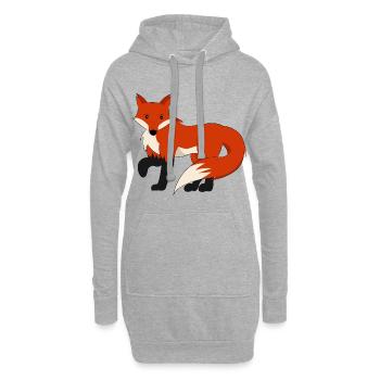 Fuchs - Hoodie-Kleid - Grau meliert - Vorne