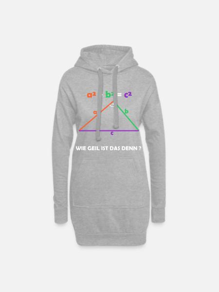Pythagoras - Hoodie-Kleid - Grau meliert