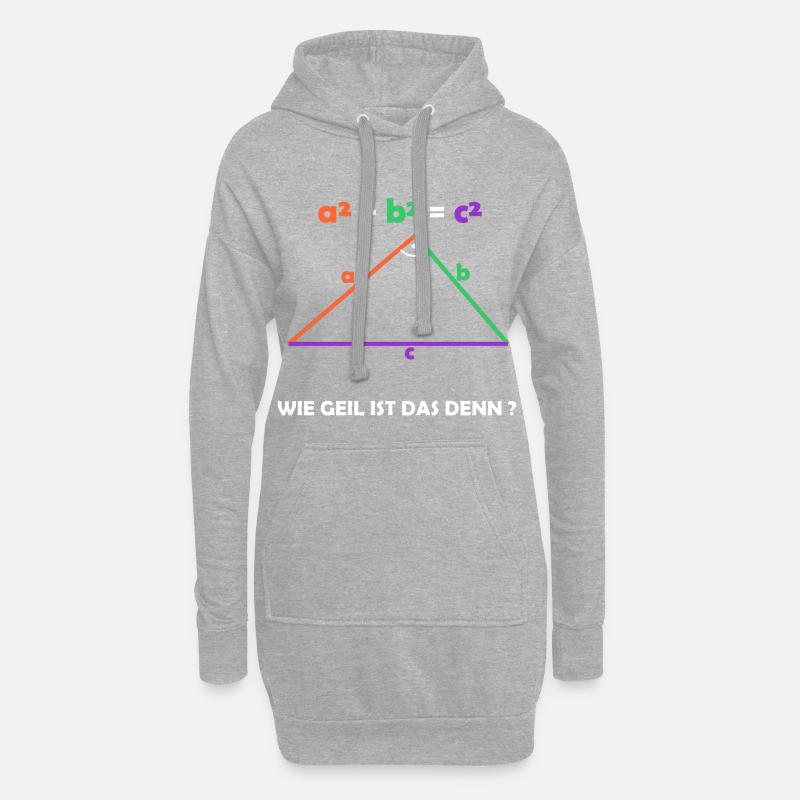 Pythagoras - Hoodie-Kleid - Grau meliert