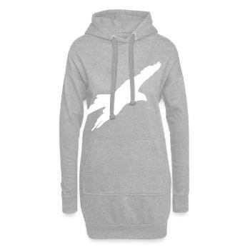 gleitender Adler - Hoodie-Kleid - Grau meliert - Vorne