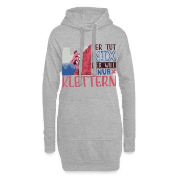 Berg Bergsteigen Kletterer Klettern - Hoodie-Kleid - Grau meliert - Vorne