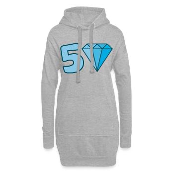 Diamant du 50e anniversaire - Sweat-shirt à capuche long Femme - gris chiné - Devant