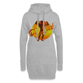 Six Pack à venir 25 - Sweat-shirt à capuche long Femme - gris chiné - Devant