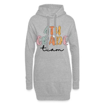 Équipe 4th Grade Squad École élémentaire - Sweat-shirt à capuche long Femme - gris chiné - Devant