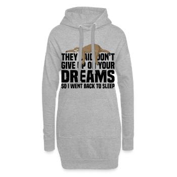 They Said Don't Give Up On Your Dreams 3 - Hoodie-Kleid - Grau meliert - Vorne