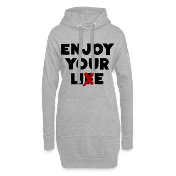 Enjoy Your Lie - Hoodie-Kleid - Grau meliert - Vorne