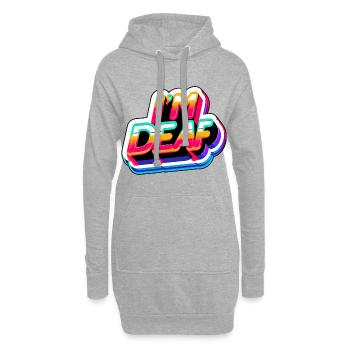 I'm Deaf 45 - Hoodie-Kleid - Grau meliert - Vorne